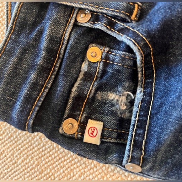 AG Farrah Boot Crop High Rise Blue Jeans 24 - Picture 5 of 7
